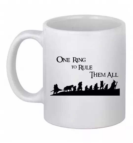 Чашка керамическая One ring Белый фото