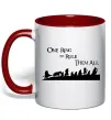 Чашка с цветной ручкой One ring Красный фото