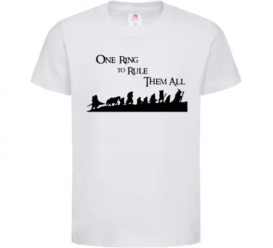 Детская футболка One ring Белый фото