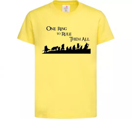 Детская футболка One ring Лимонный фото