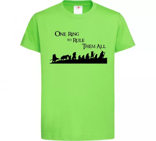 Детская футболка One ring Лаймовый фото