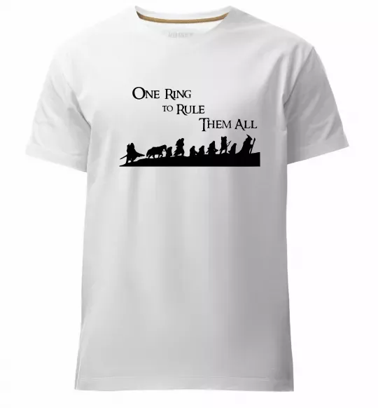 Чоловіча преміум футболка One ring Білий фото