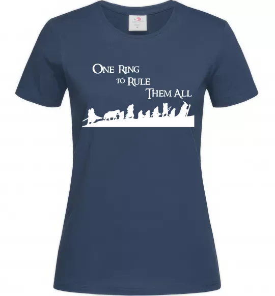 Жіноча футболка One ring Темно-синій фото