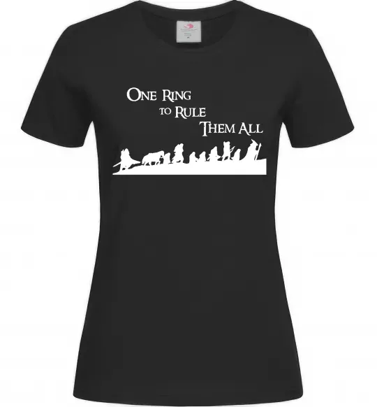 Жіноча футболка One ring Чорний фото