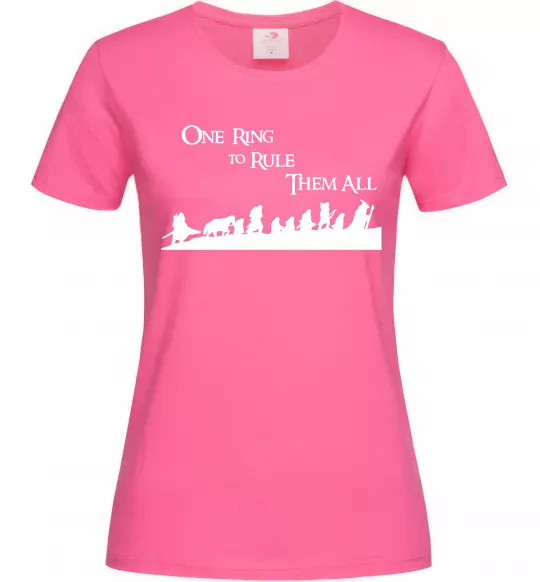 Жіноча футболка One ring Яскраво-рожевий фото