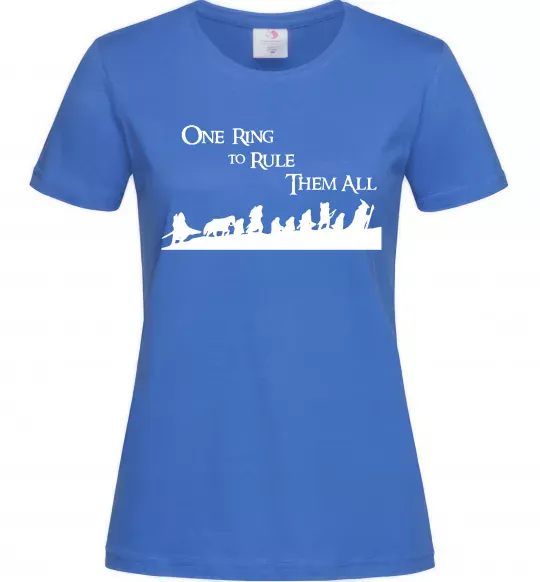 Жіноча футболка One ring Яскраво-синій фото