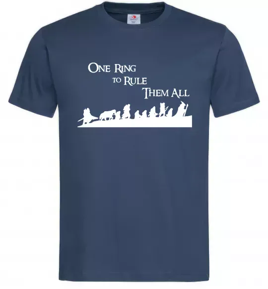 Мужская футболка One ring Темно-синий фото