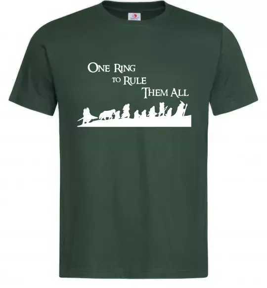Мужская футболка One ring Темно-зеленый фото