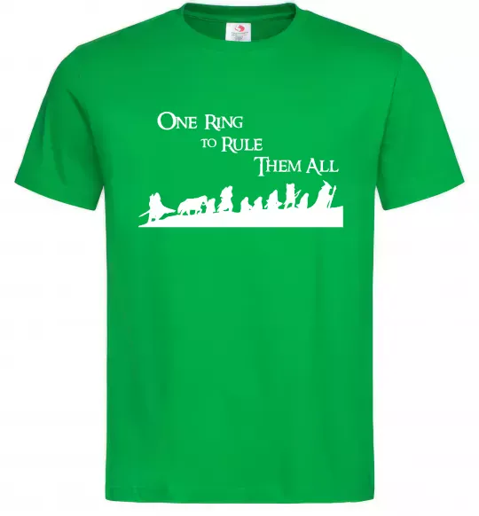 Мужская футболка One ring Зеленый фото