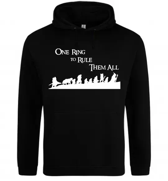 Мужская толстовка (худи) One ring Черный фото