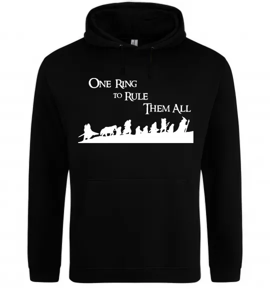 Женская толстовка (худи) One ring Черный фото