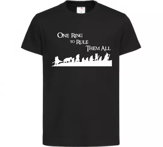 Детская футболка One ring Черный фото