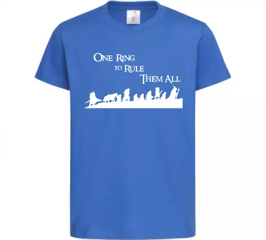 Детская футболка One ring Ярко-синий фото