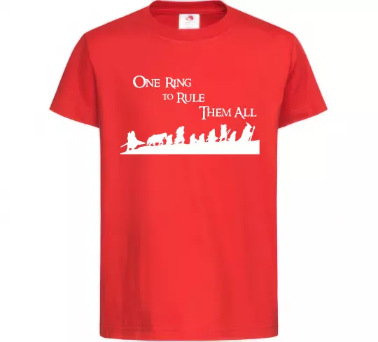 Детская футболка One ring Красный фото