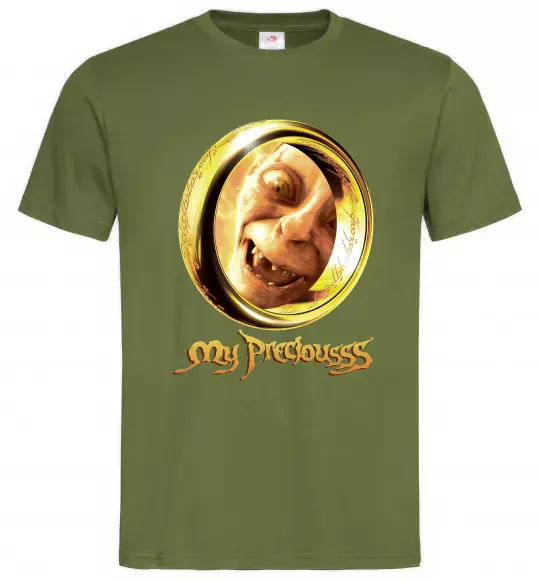 Чоловіча футболка My Preciousss Оливковий фото