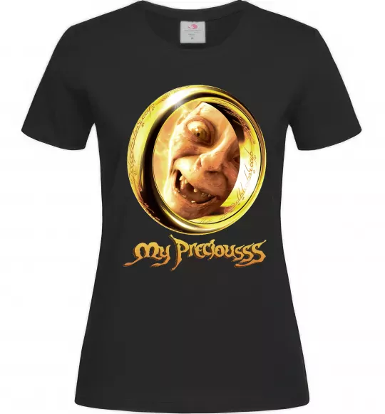 Жіноча футболка My Preciousss Чорний фото