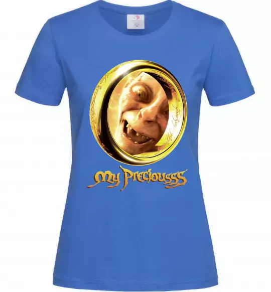 Жіноча футболка My Preciousss Яскраво-синій фото