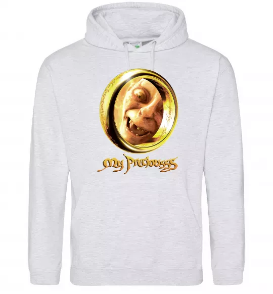 Мужская толстовка (худи) My Preciousss Серый меланж фото