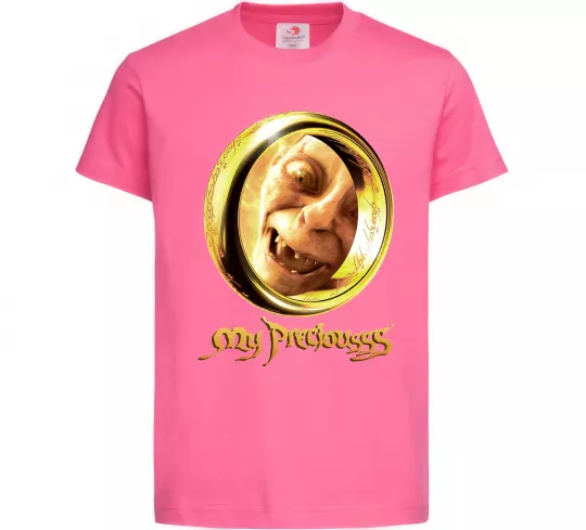 Дитяча футболка My Preciousss Яскраво-рожевий фото