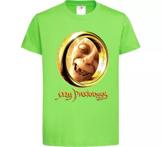 Дитяча футболка My Preciousss Лаймовий фото