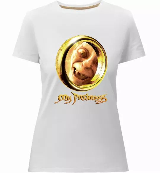 Женская премиум футболка My Preciousss Белый фото