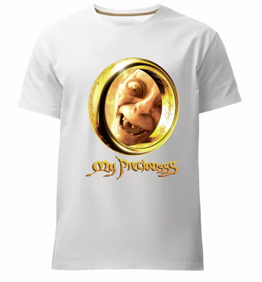 Чоловіча преміум футболка My Preciousss Білий фото