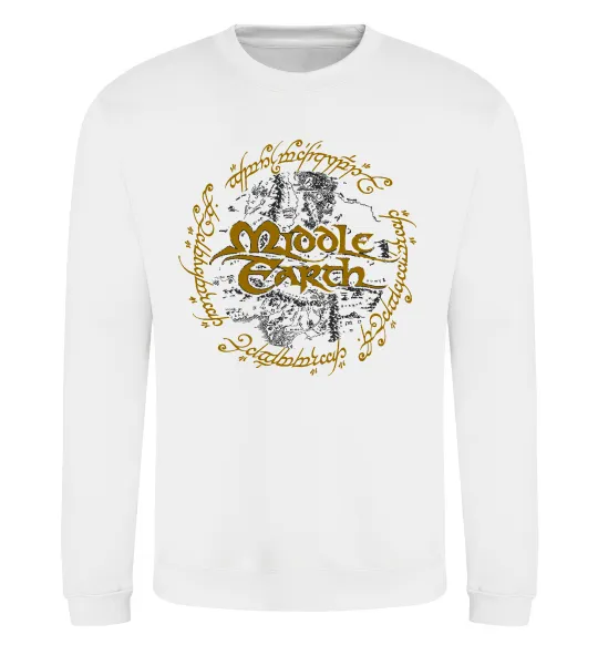 Світшот Middle Earth Білий фото