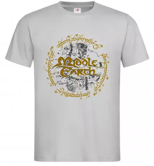 Чоловіча футболка Middle Earth Сірий фото