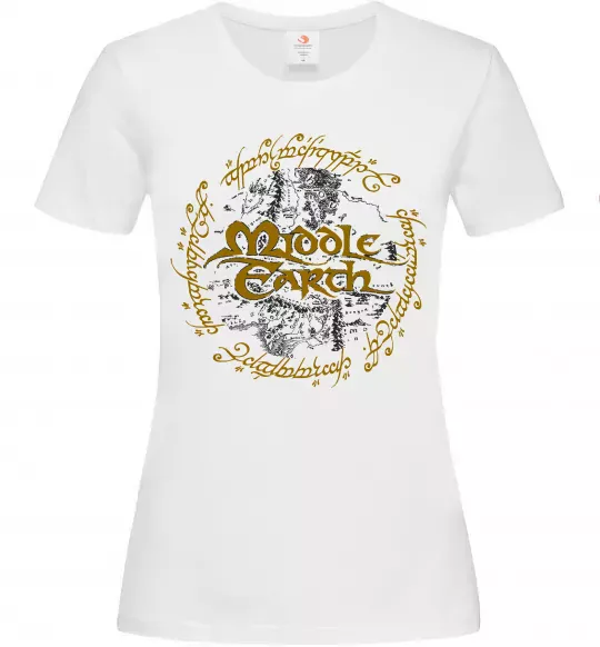 Жіноча футболка Middle Earth Білий фото