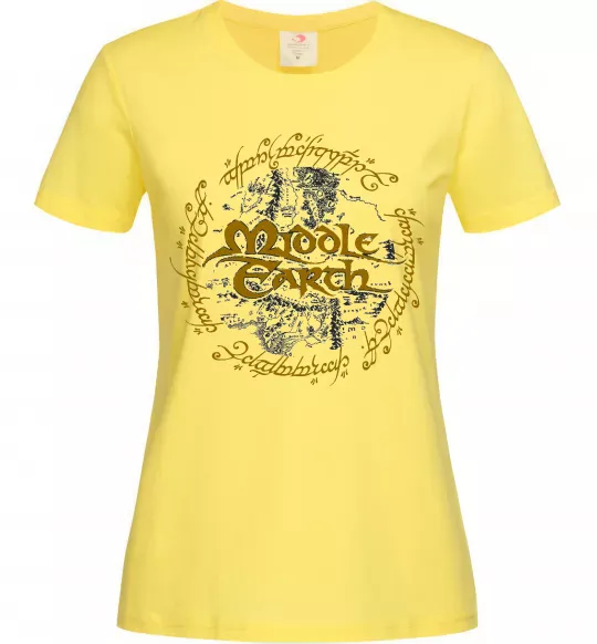 Жіноча футболка Middle Earth Лимонний фото