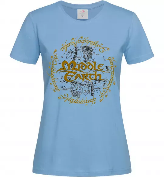 Жіноча футболка Middle Earth Блакитний фото