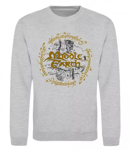 Світшот Middle Earth Сірий меланж фото