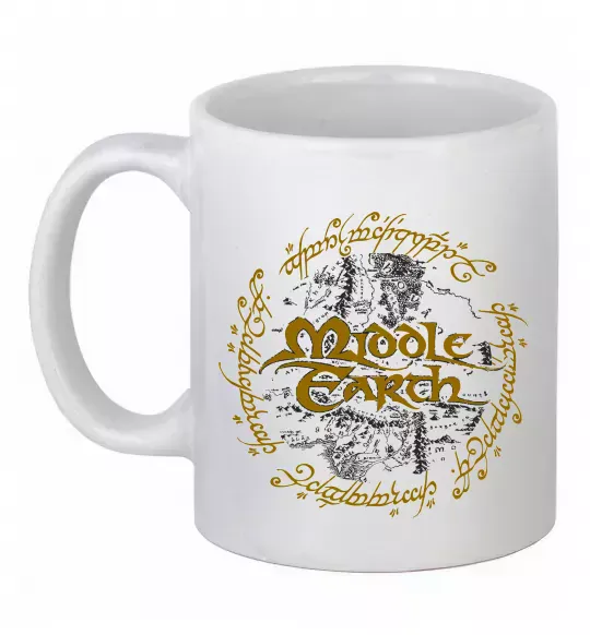 Чашка керамічна Middle Earth Білий фото