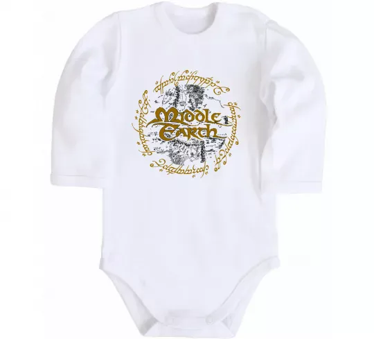 Дитячий бодік Middle Earth Білий фото