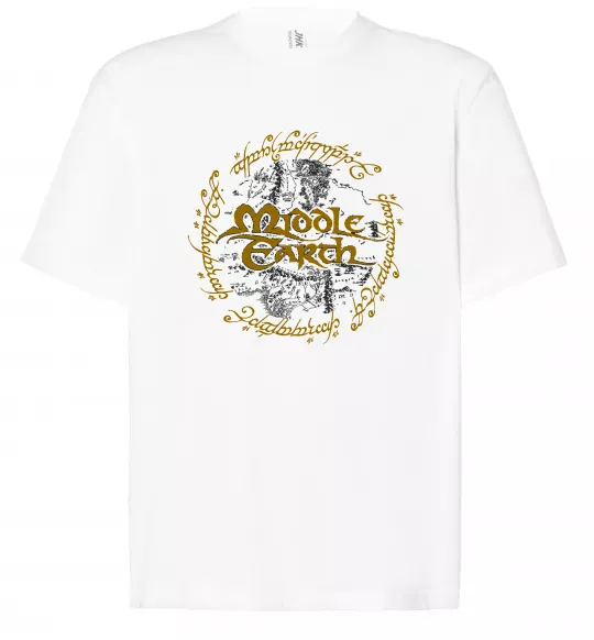 Футболка Оверсайз Middle Earth Білий фото