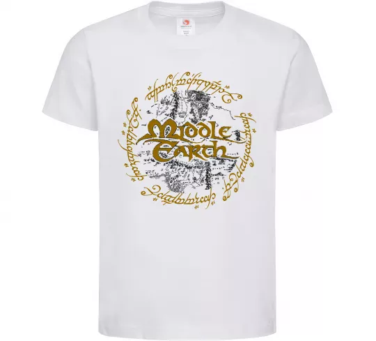 Дитяча футболка Middle Earth Білий фото