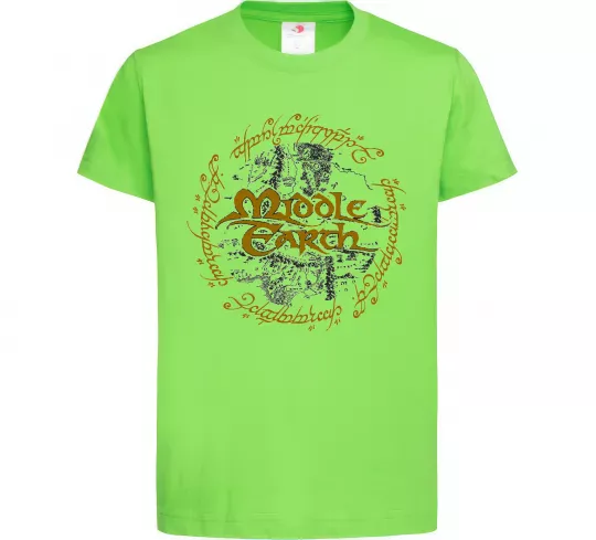 Дитяча футболка Middle Earth Лаймовий фото