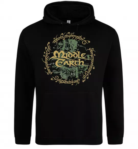 Женская толстовка (худи) Middle Earth Черный фото