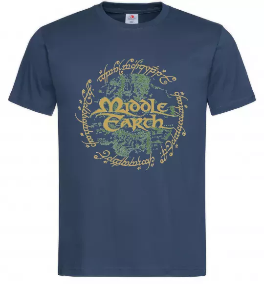 Чоловіча футболка Middle Earth Темно-синій фото
