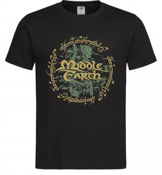 Чоловіча футболка Middle Earth Чорний фото