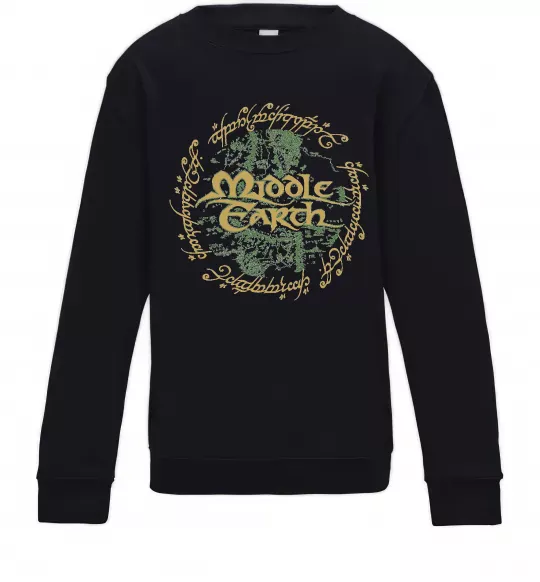 Дитячий світшот Middle Earth Чорний фото