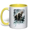 Чашка с цветной ручкой Gollum Лимонный фото