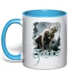 Чашка с цветной ручкой Gollum Голубой фото