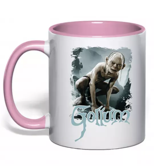 Чашка с цветной ручкой Gollum Нежно розовый фото