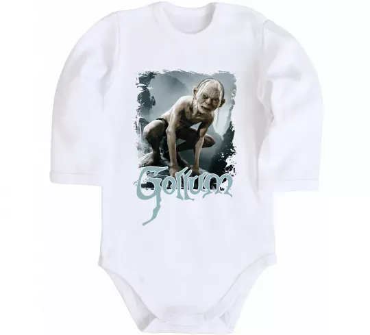 Детский боди Gollum Белый фото