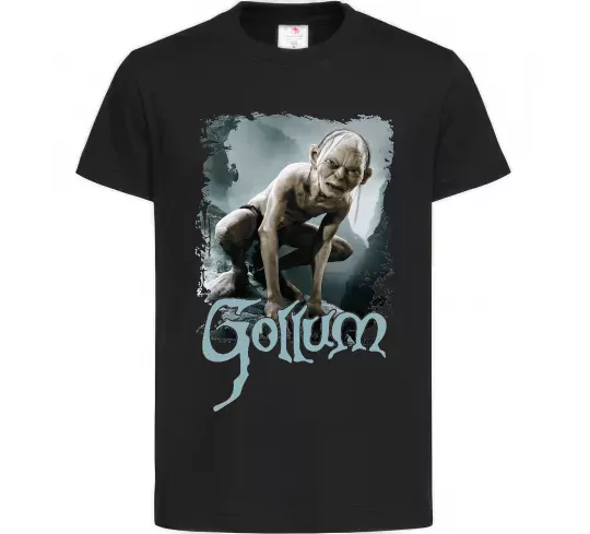 Дитяча футболка Gollum Чорний фото