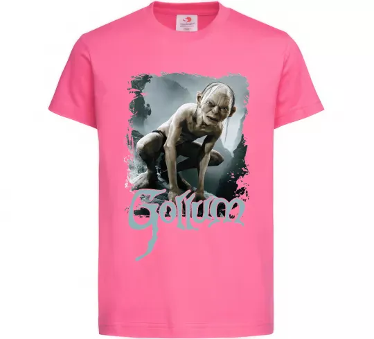 Дитяча футболка Gollum Яскраво-рожевий фото