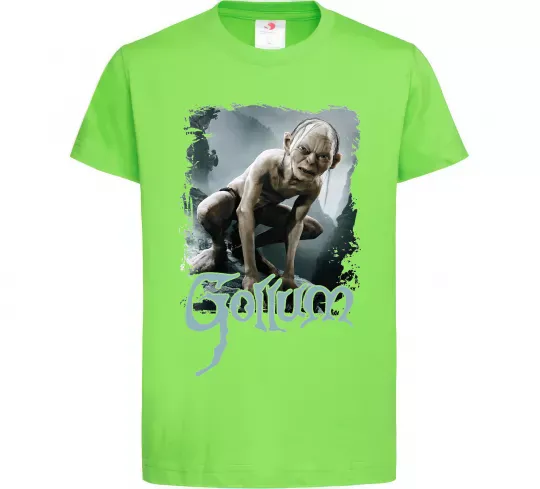 Дитяча футболка Gollum Лаймовий фото