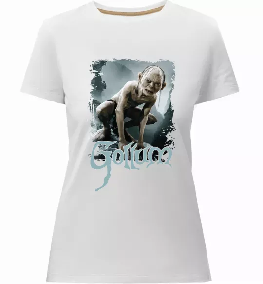 Жіноча преміум футболка Gollum Білий фото