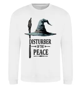 Світшот Disturber of the peace Білий фото